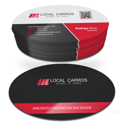 Cartão de Visita com Verniz Localizado Oval